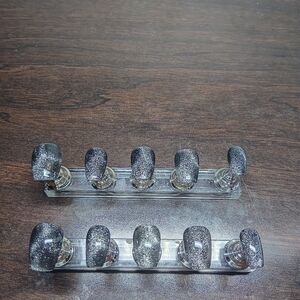 Handmade Black Cat-eye Press Ons